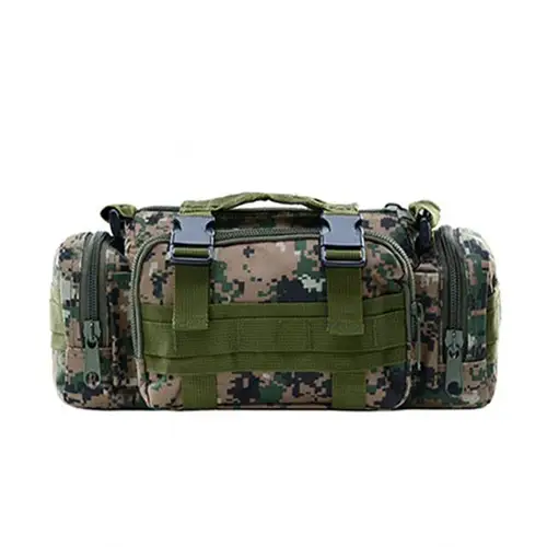 Tactical MOLLE-Compatible Shoulder Bag with Multiple Compartments